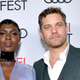 Jodie Turner-Smith and Joshua Jackson attend the “Queen & Slim” Premiere on November 14, 2019 in Hollywood, California.